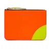 Clearance Comme Des Garcons Wallets Super Fluo Zip Pouch - Light Orange Pink