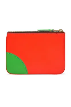 Best Comme Des Garcons Wallets Super Fluo Zip Pouch - Orange Blue