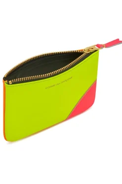 Fashion Comme Des Garcons Wallets Super Fluo Zip Pouch - Yellow Light Orange