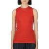Discount AURALEE Super High Gauge Sheer Rib Tank Top - Red