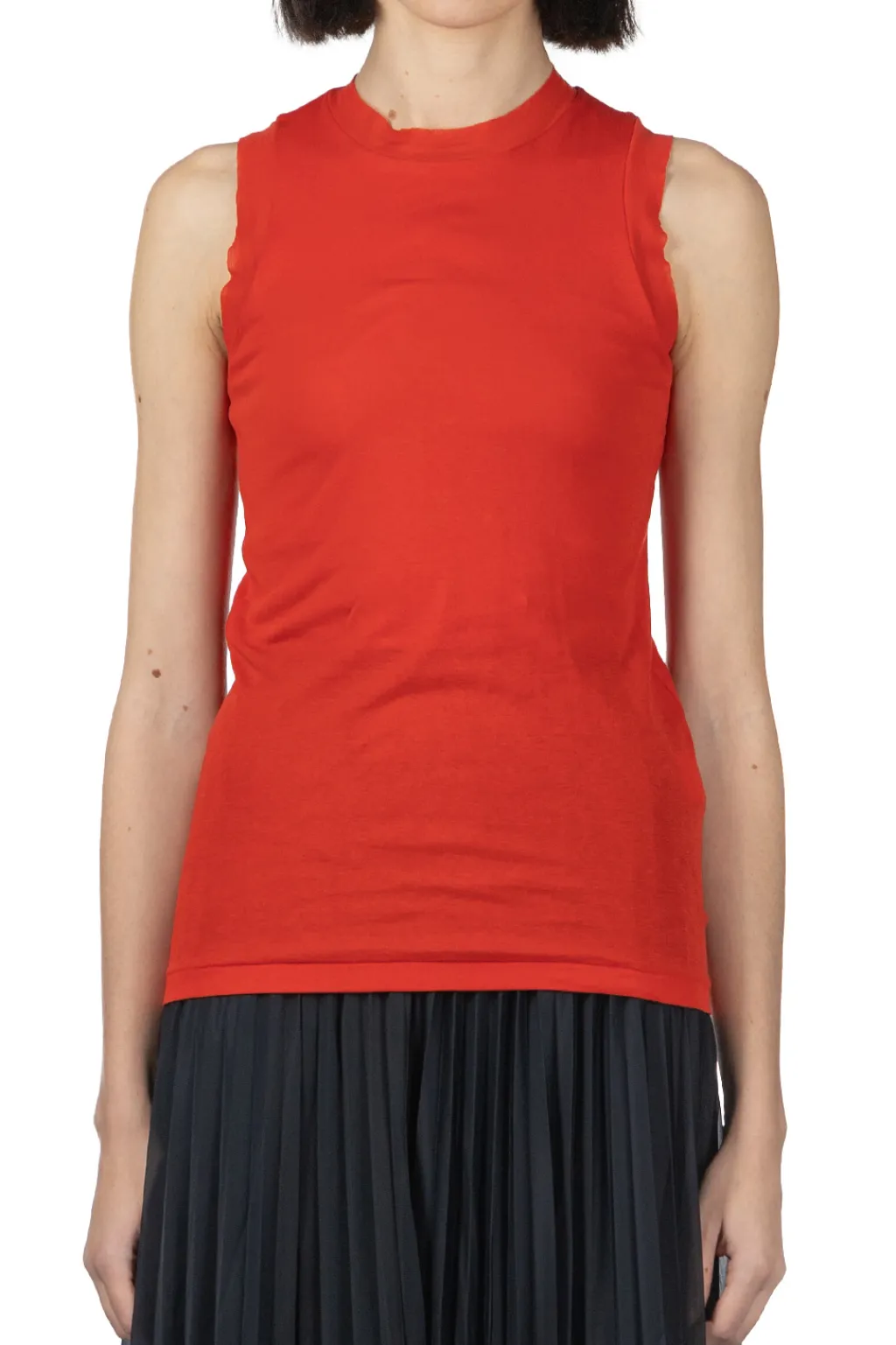 Discount AURALEE Super High Gauge Sheer Rib Tank Top - Red