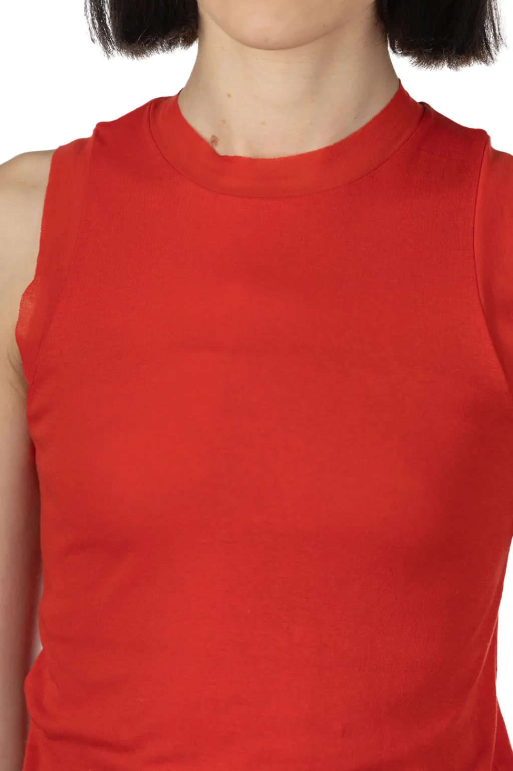 Discount AURALEE Super High Gauge Sheer Rib Tank Top - Red