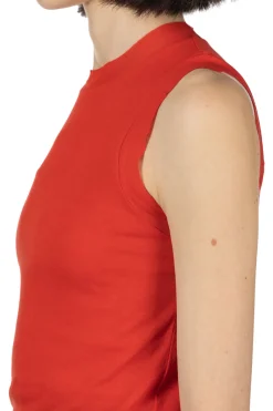 Discount AURALEE Super High Gauge Sheer Rib Tank Top - Red
