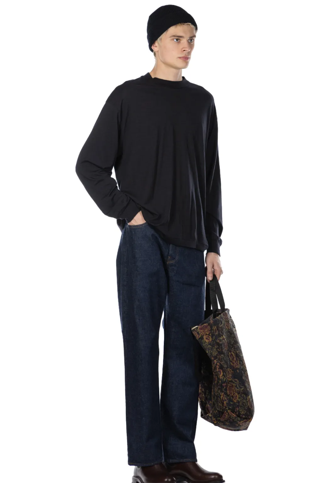 Clearance Kaptain Sunshine Super Soft Merino Tenjiku LS Tee - Dark Navy