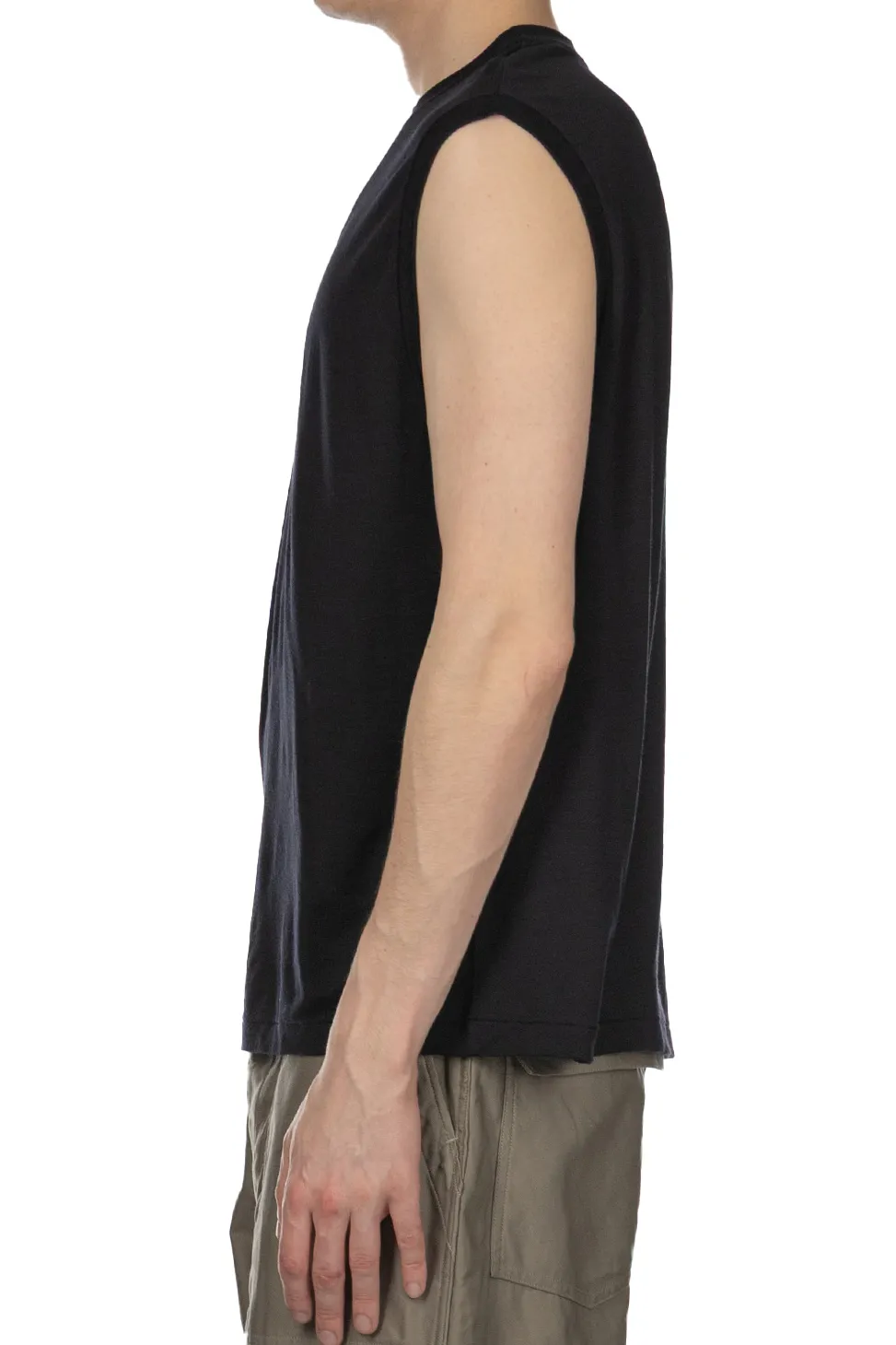 Best Kaptain Sunshine Super Soft Merino Tenjiku No Sleeve Tee - Navy