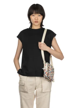 Fashion NARU Supima Cotton French Sleeve Tee - Black