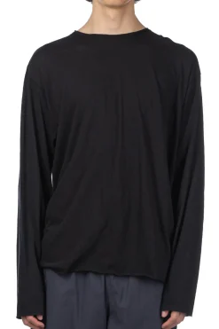 Hot YLEVE Supmia Cotton Linen Jersey PO Tee - Black