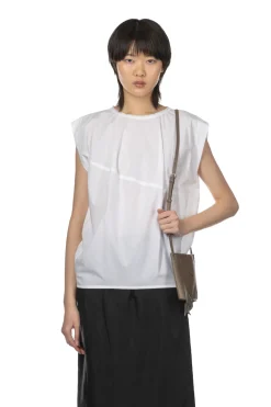 Best YLEVE Suvin Cotton Typewriter Pullover Blouse - White