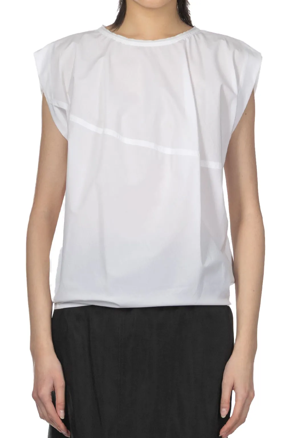Best YLEVE Suvin Cotton Typewriter Pullover Blouse - White