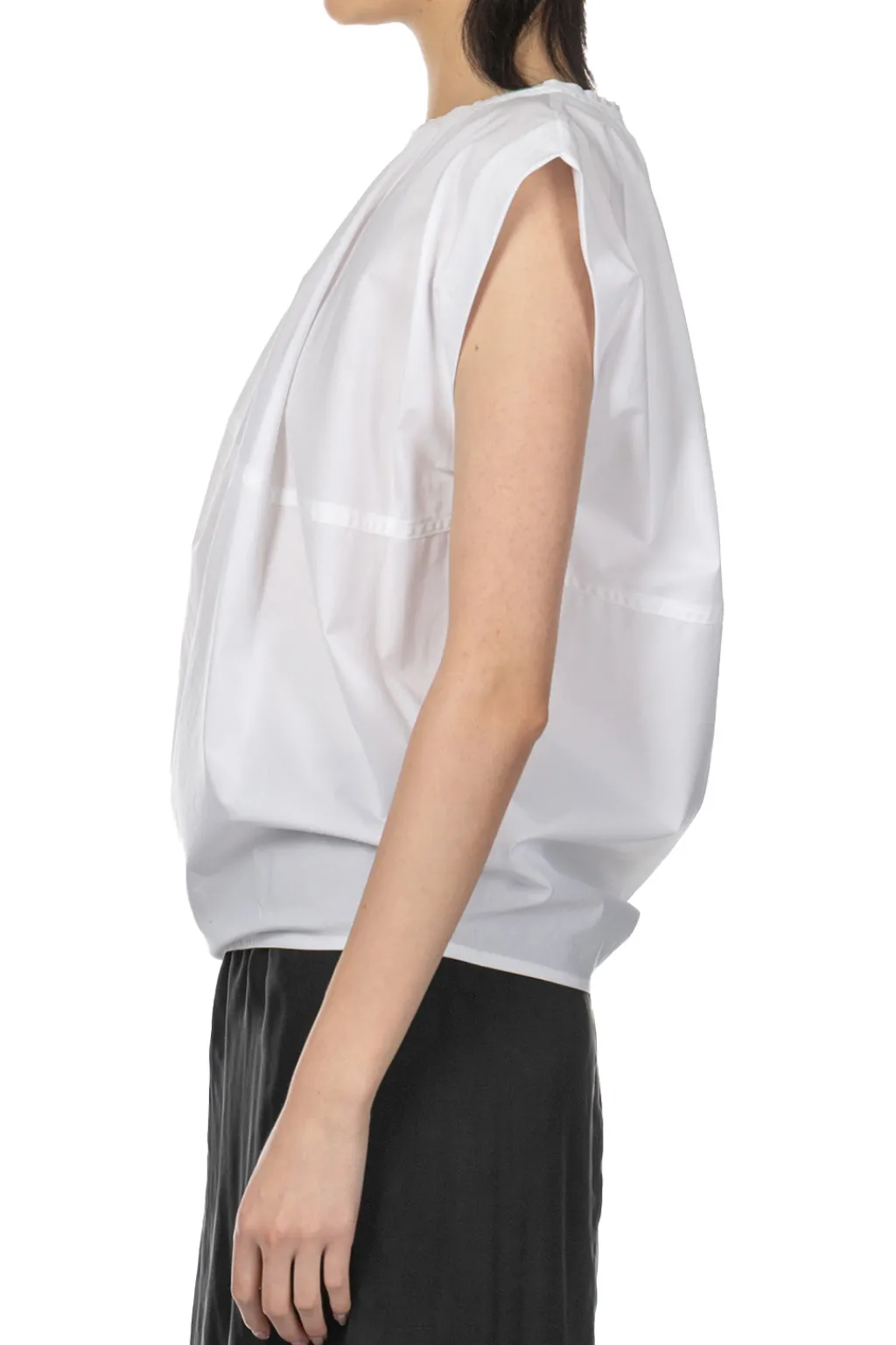 Best YLEVE Suvin Cotton Typewriter Pullover Blouse - White
