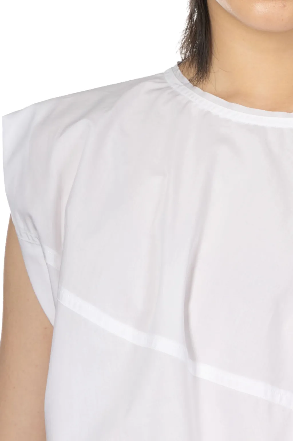 Best YLEVE Suvin Cotton Typewriter Pullover Blouse - White