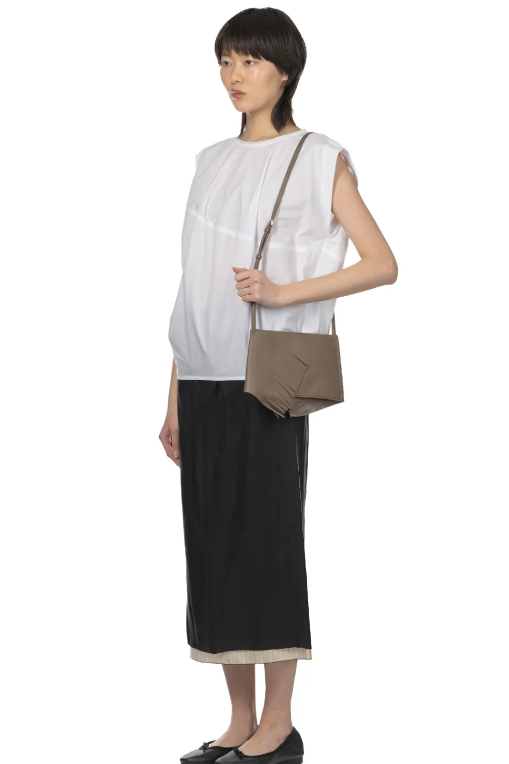 Best YLEVE Suvin Cotton Typewriter Pullover Blouse - White