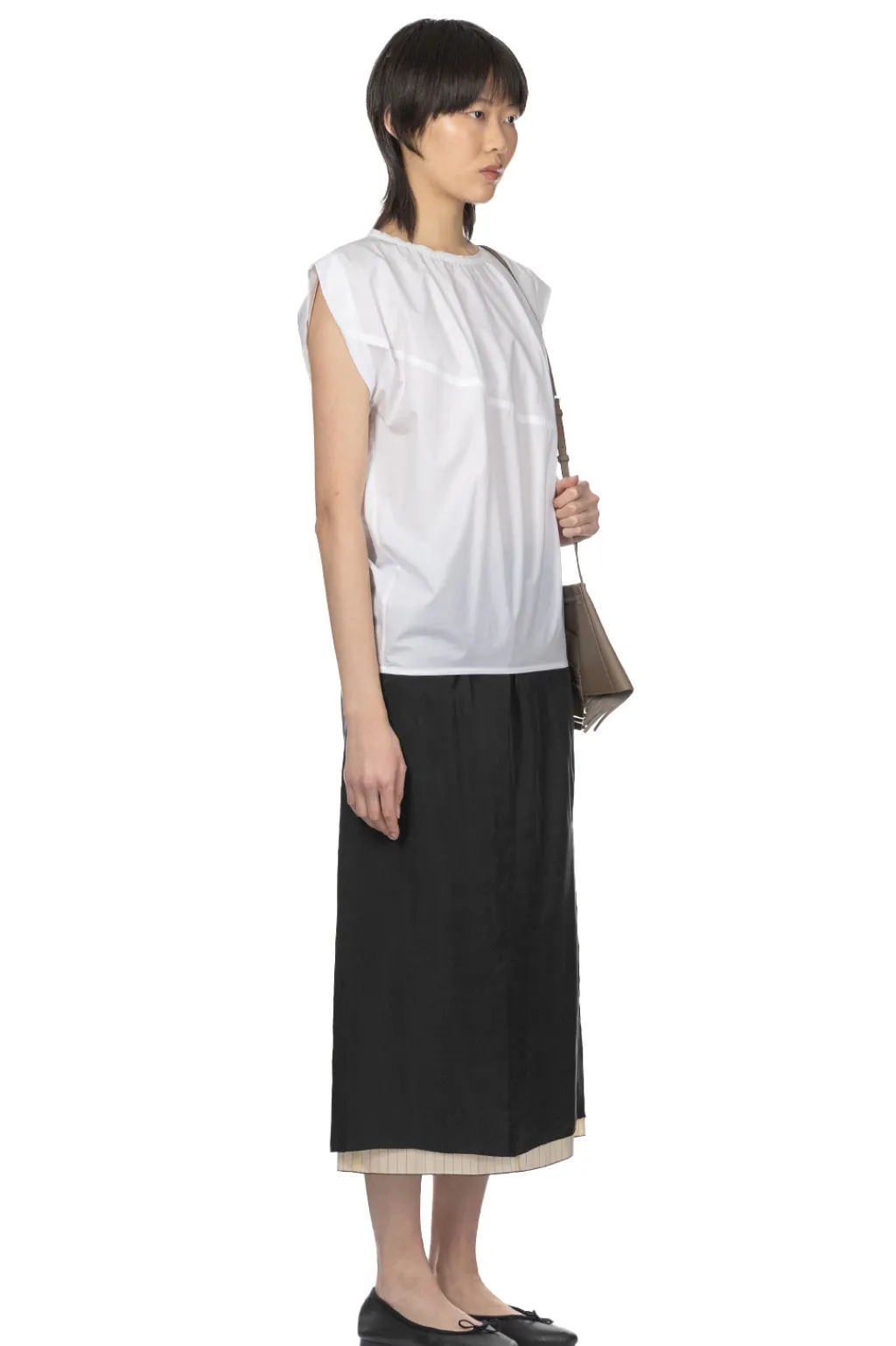 Best YLEVE Suvin Cotton Typewriter Pullover Blouse - White