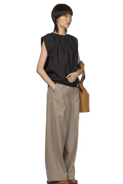 Sale YLEVE Suvin Cotton Typewriter Pullover Blouse - Black