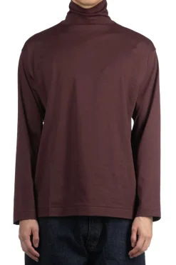 Discount Kaptain Sunshine Suvin Suede Tenjiku Highneck LS Tee - Burgundy