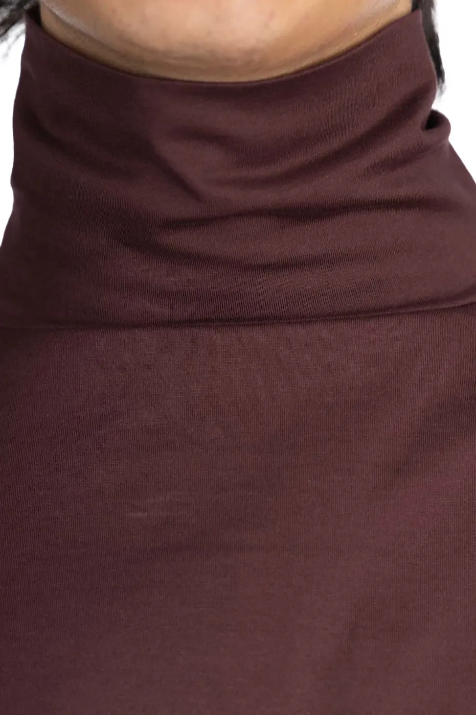 Discount Kaptain Sunshine Suvin Suede Tenjiku Highneck LS Tee - Burgundy