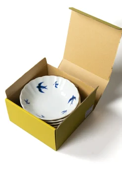 Fashion Mino Pottery Swallow 13.5cm Bowl Set of 5
