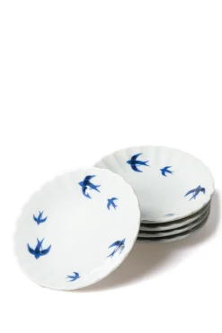 Best Mino Pottery Swallow 15cm Plate Set of 5