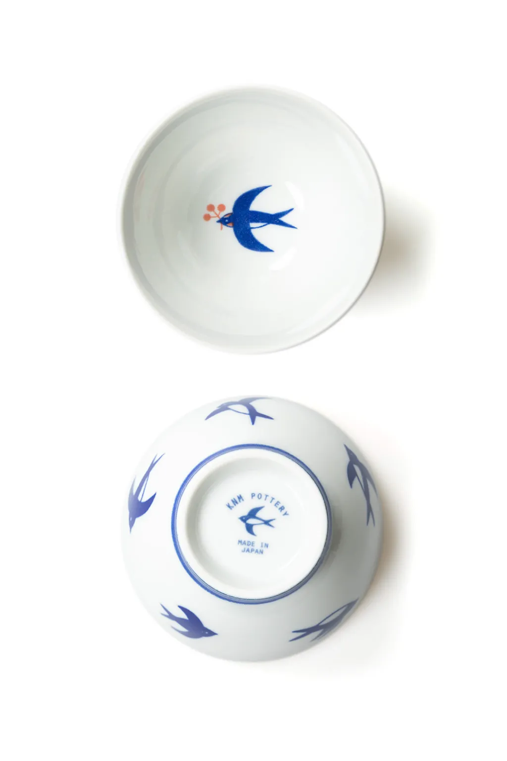 Hot Mino Pottery Swallow Rice Bowl - Set of 2