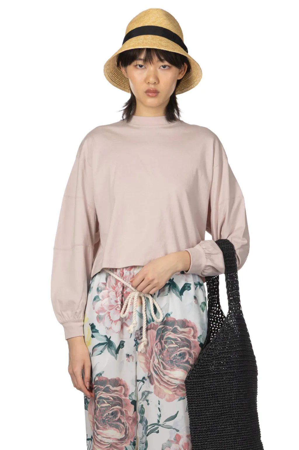 Sale Manon Swich Sleeve LS Tee - Pink