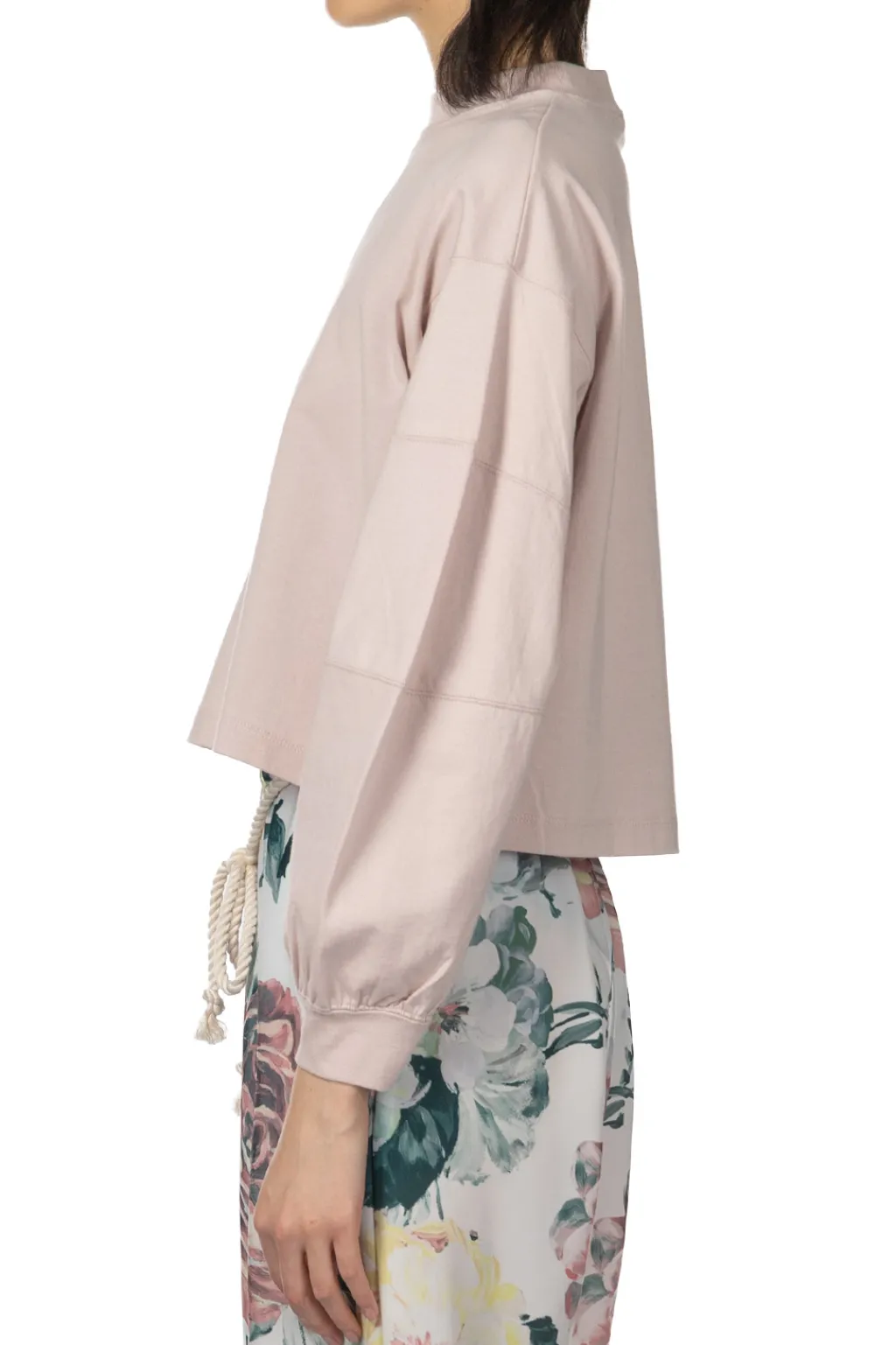 Sale Manon Swich Sleeve LS Tee - Pink