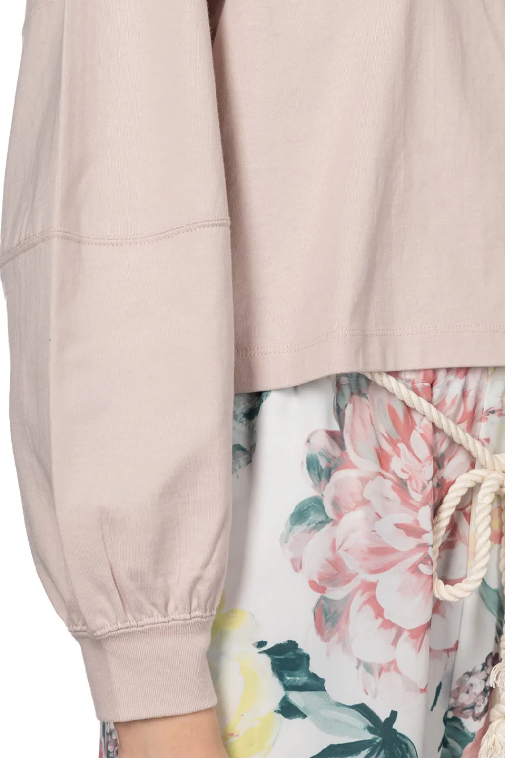 Sale Manon Swich Sleeve LS Tee - Pink