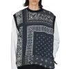 Outlet Kapital 30/-SWT Knit Bandana BIG Vest - Black