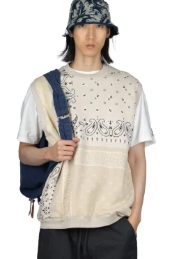 Online Kapital 30/-SWT Knit Bandana BIG Vest - Natural