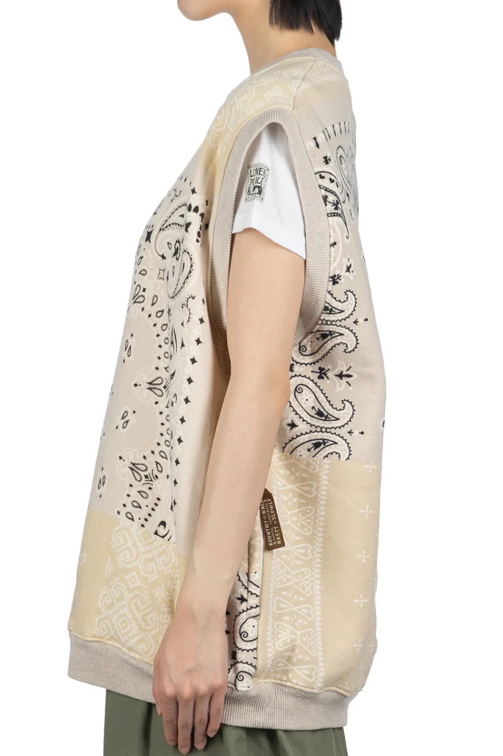 Sale Kapital 30/-SWT Knit Bandana BIG Vest - Natural