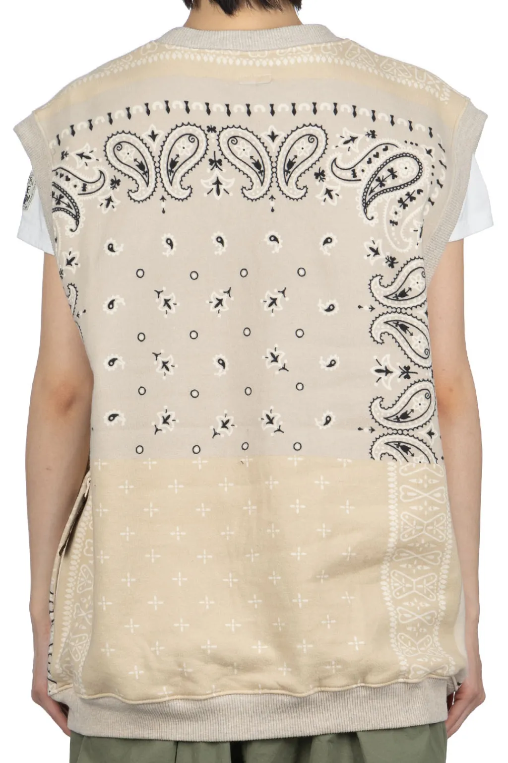 Sale Kapital 30/-SWT Knit Bandana BIG Vest - Natural