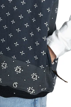 Outlet Kapital 30/-SWT Knit Bandana BIG Vest - Black