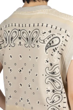 Sale Kapital 30/-SWT Knit Bandana BIG Vest - Natural