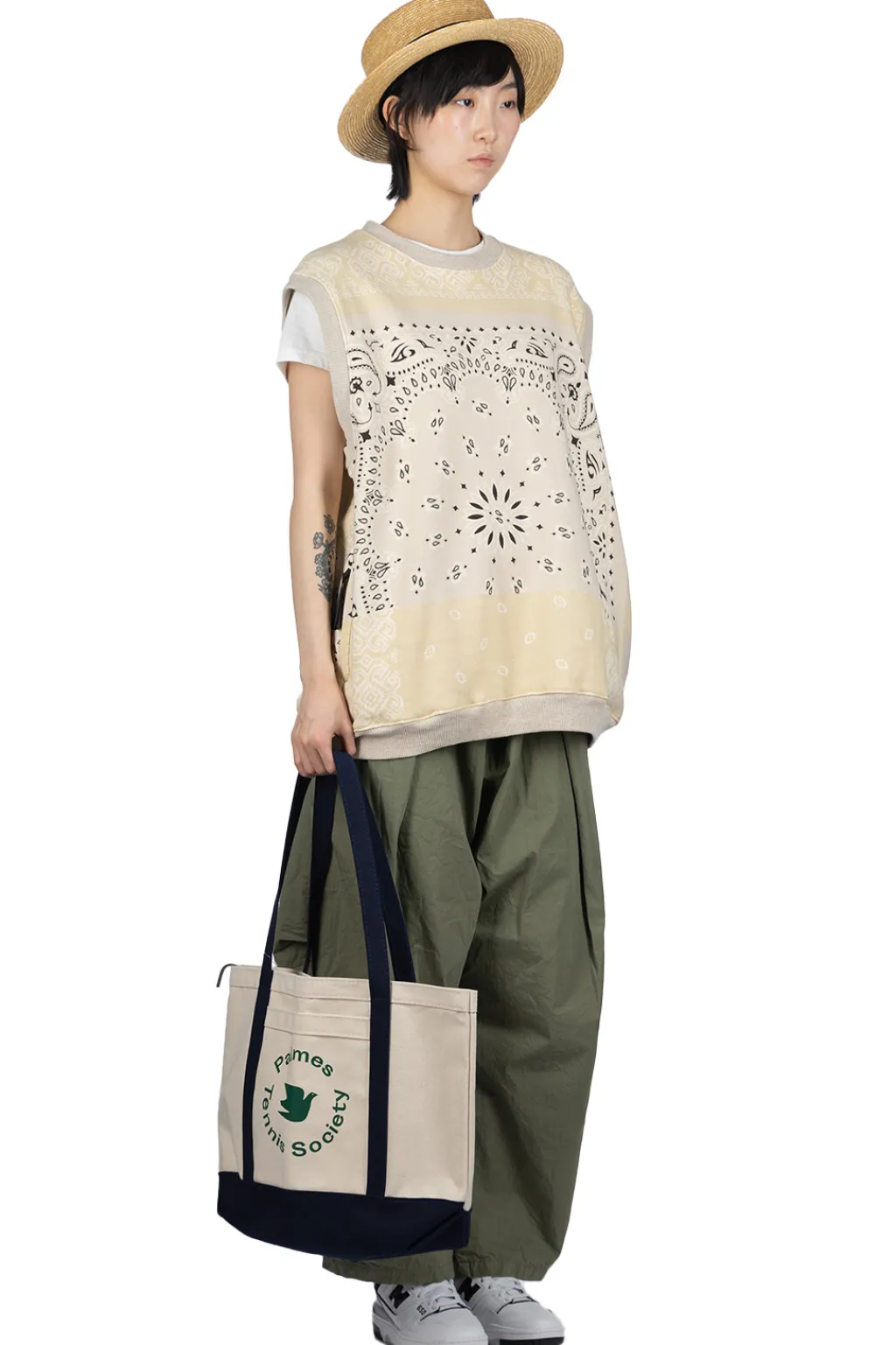 Sale Kapital 30/-SWT Knit Bandana BIG Vest - Natural