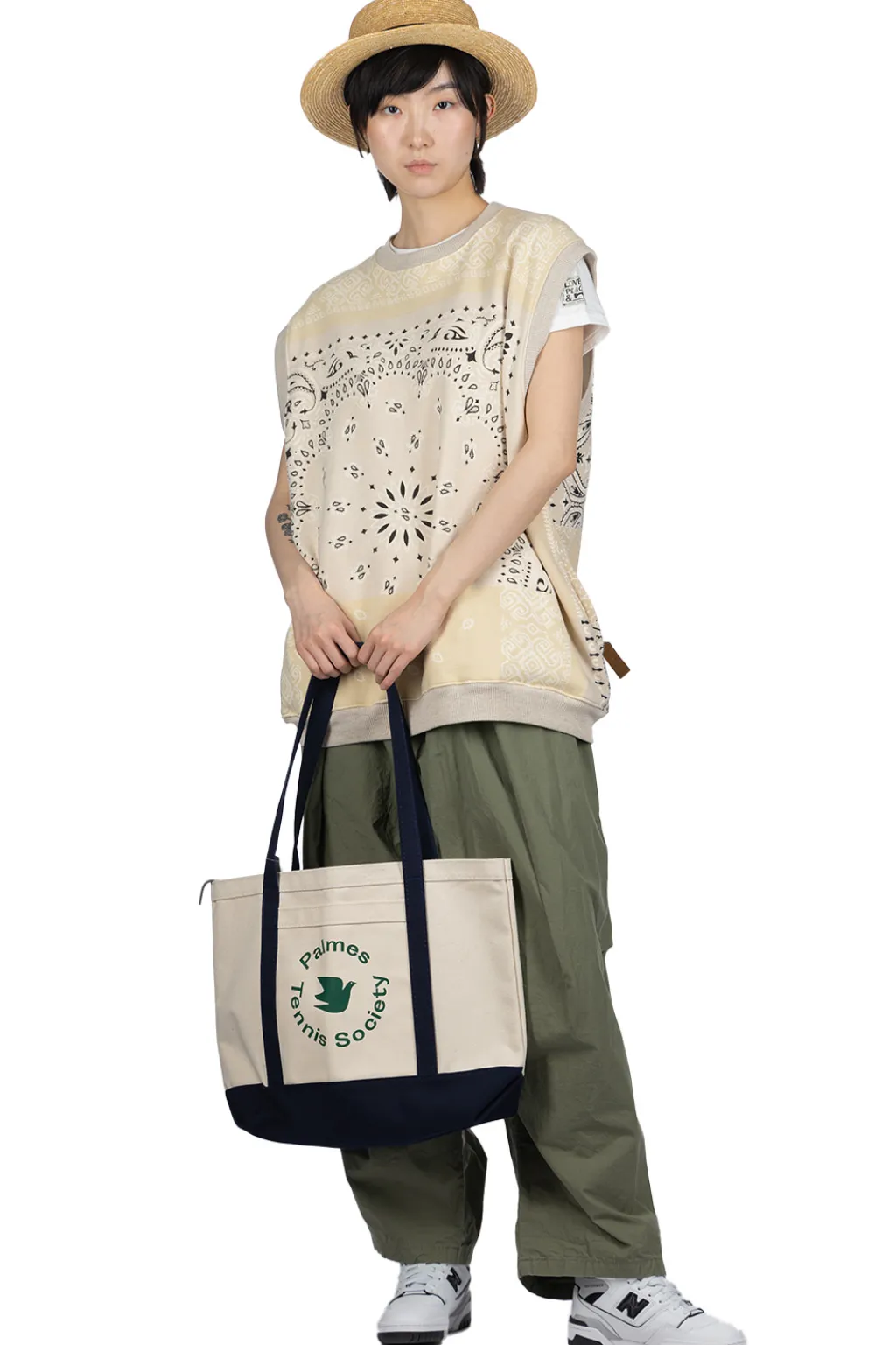 Sale Kapital 30/-SWT Knit Bandana BIG Vest - Natural