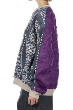 Sale Kapital 12/-SWT Knit BANDANA BIVOUAC BIG Sweater - Purple Navy
