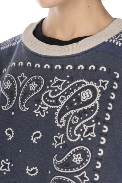 Sale Kapital 12/-SWT Knit BANDANA BIVOUAC BIG Sweater - Purple Navy