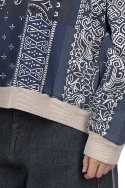 Sale Kapital 12/-SWT Knit BANDANA BIVOUAC BIG Sweater - Purple Navy