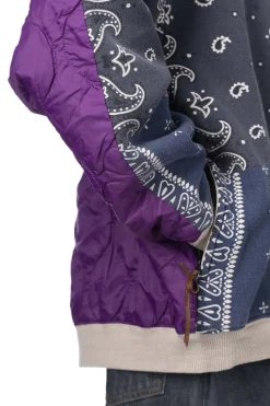 Sale Kapital 12/-SWT Knit BANDANA BIVOUAC BIG Sweater - Purple Navy
