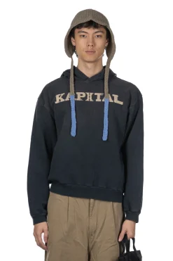 Clearance Kapital SWT Knit Hoodie (SPEAKEASY ) - Black