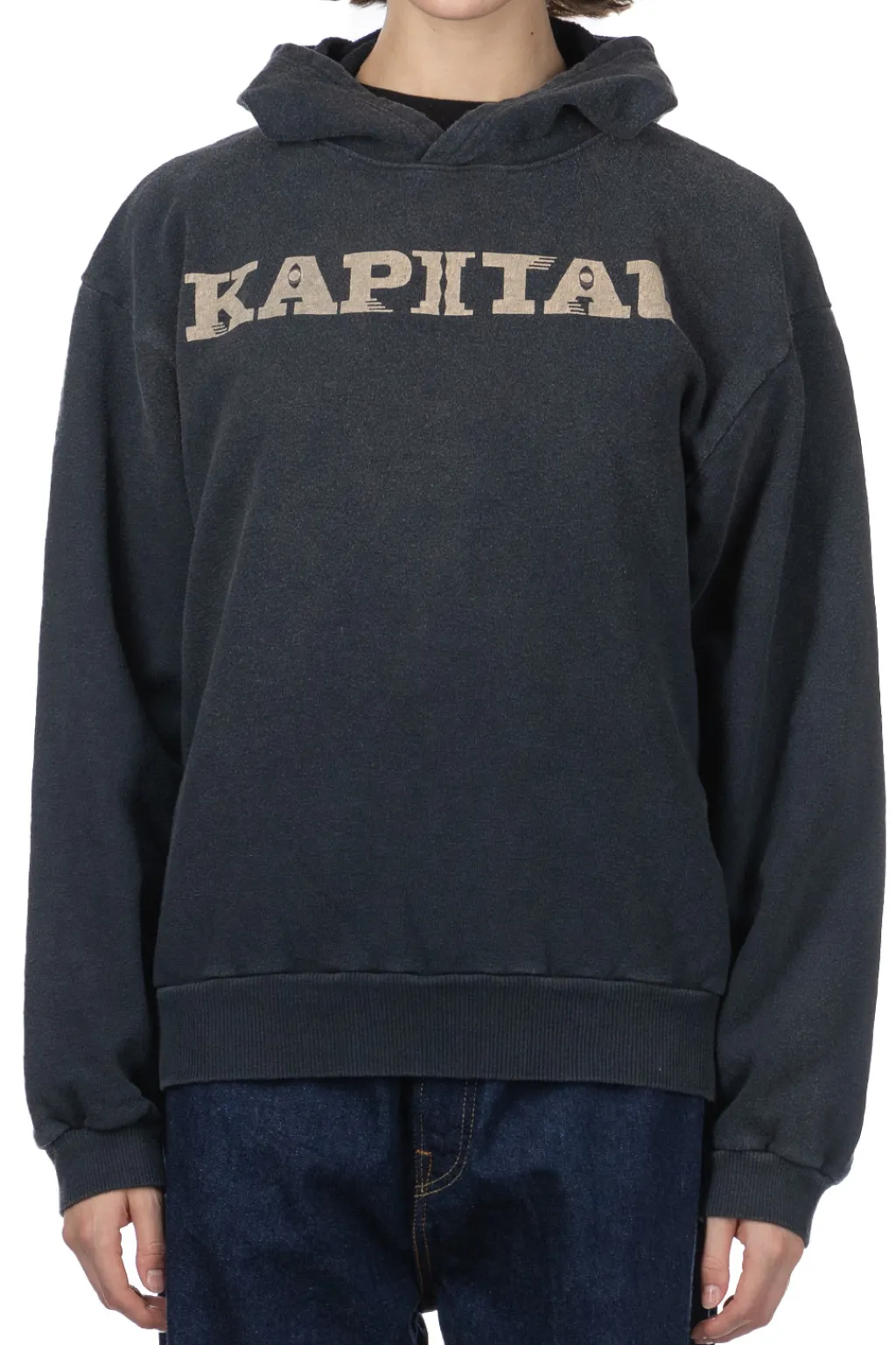 Outlet Kapital SWT Knit Hoodie (SPEAKEASY ) - Black