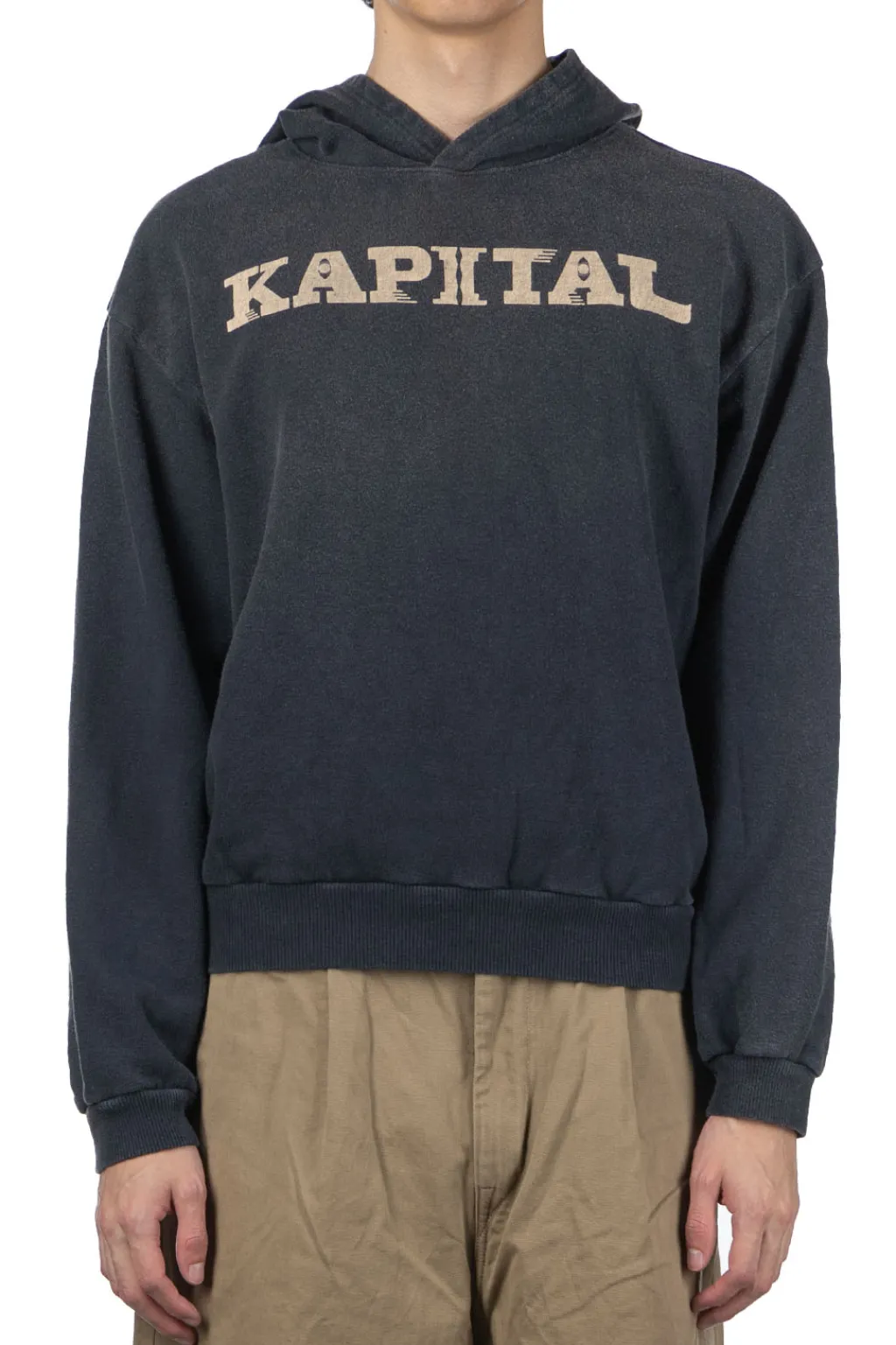 Clearance Kapital SWT Knit Hoodie (SPEAKEASY ) - Black