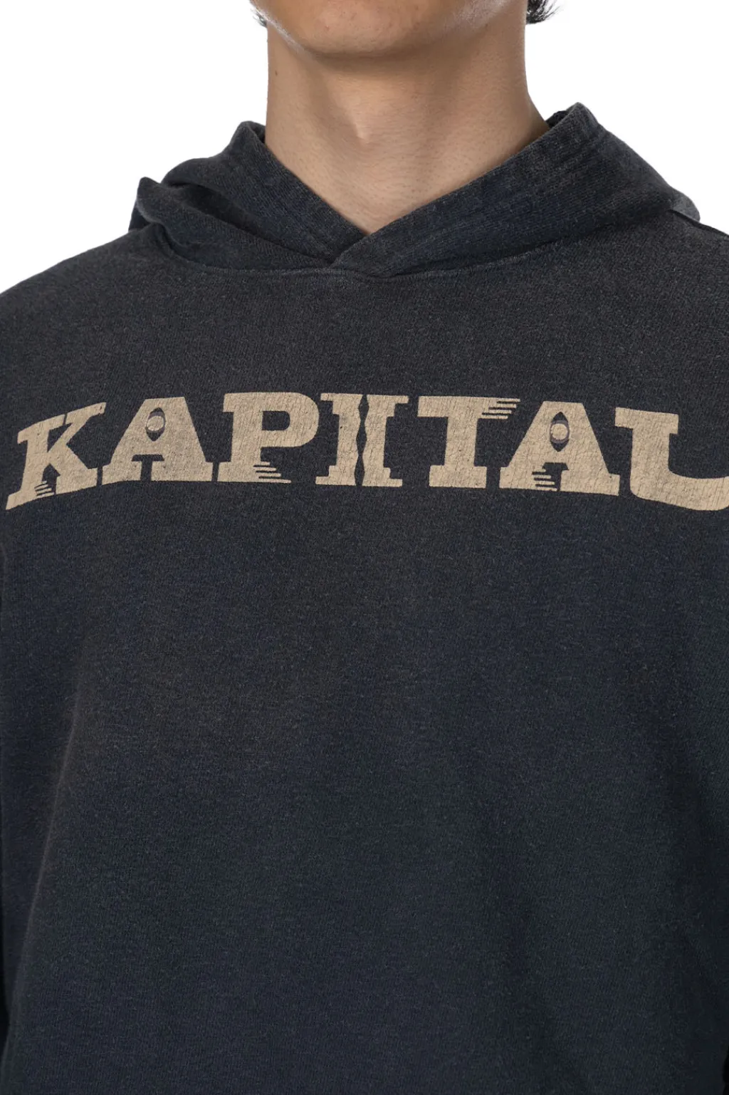 Clearance Kapital SWT Knit Hoodie (SPEAKEASY ) - Black