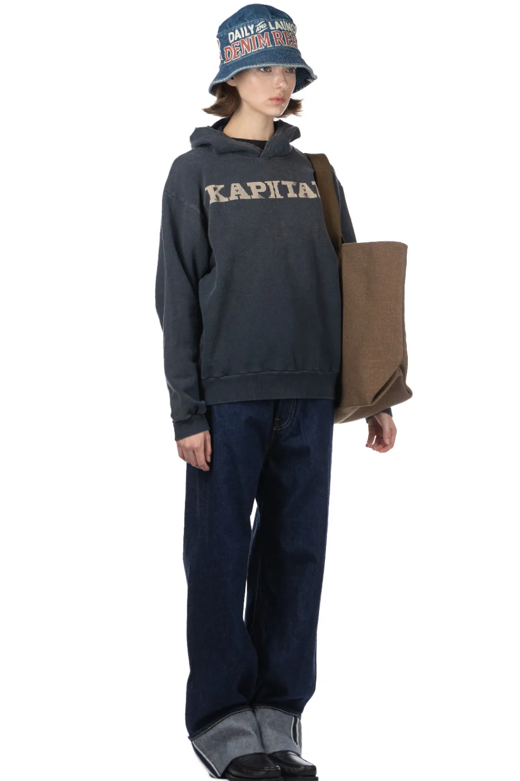 Outlet Kapital SWT Knit Hoodie (SPEAKEASY ) - Black