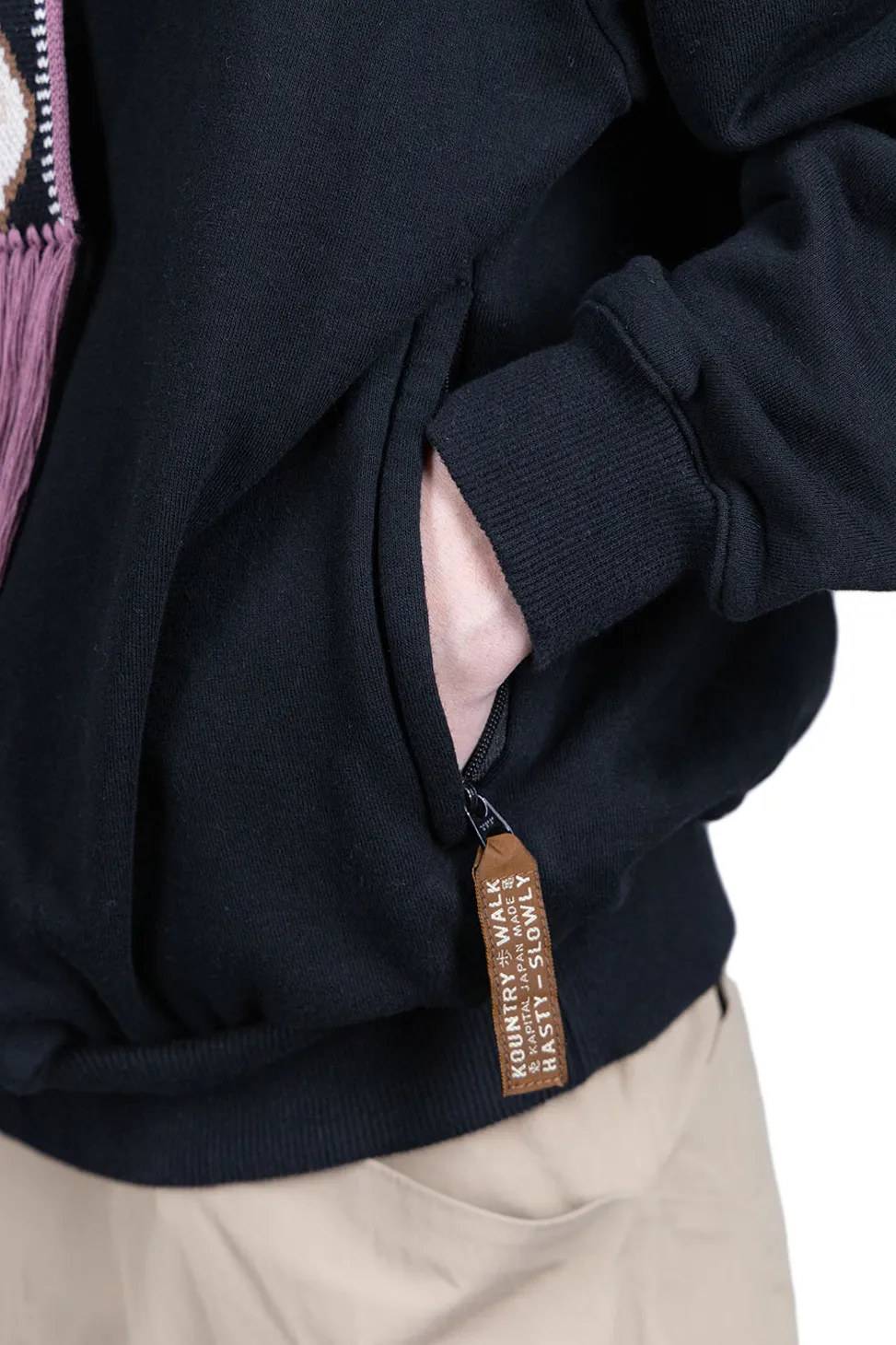 New Kapital 30/-SWT Knit MALDIVES BIG Parka - Black