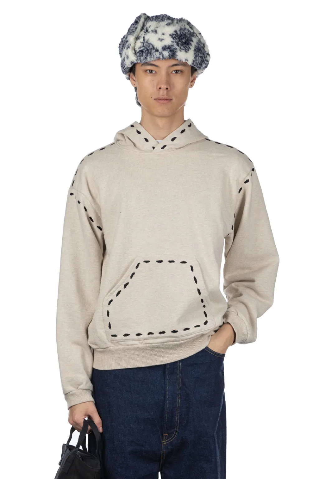 Fashion Kapital SWT Knit MARIONETTE Hoodie - Natural