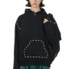 Hot Kapital SWT Knit MARIONETTE Hoodie - Black