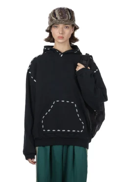 Hot Kapital SWT Knit MARIONETTE Hoodie - Black