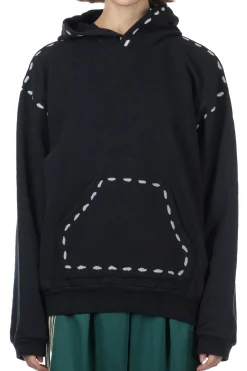 Hot Kapital SWT Knit MARIONETTE Hoodie - Black