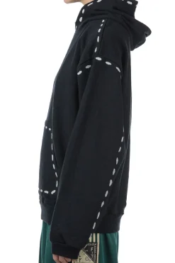 Hot Kapital SWT Knit MARIONETTE Hoodie - Black