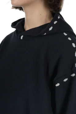Hot Kapital SWT Knit MARIONETTE Hoodie - Black
